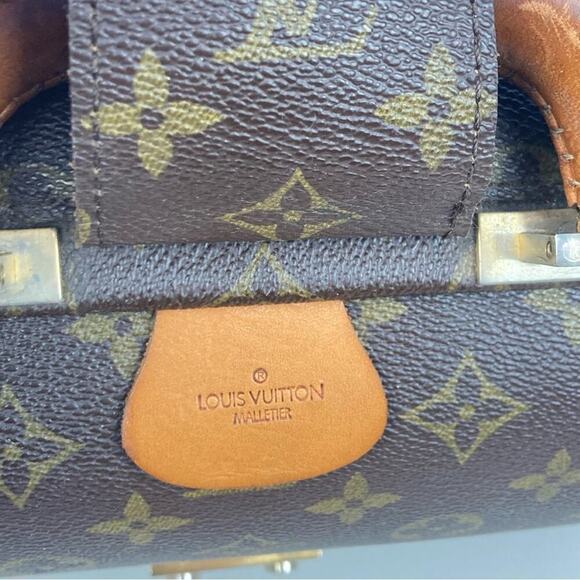 LOUIS VUITTON Monogram Serviette Fermoir Business Bag, Dr’s Briefcase Vintage - Picture 10 of 16